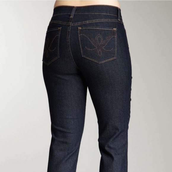 NYDJ Denim - NYDJ Barbara Bootcut Jeans Embellished Pockets EUC